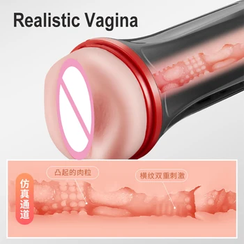 Supt De Sex Masculin Masturbator Realist Vagin Pentru Bărbați Silicon Moale Jucarii Sexuale Pentru Barbati Pompa De Vid Penis Extender Jucării Pentru Adulți Pentru Bărbați