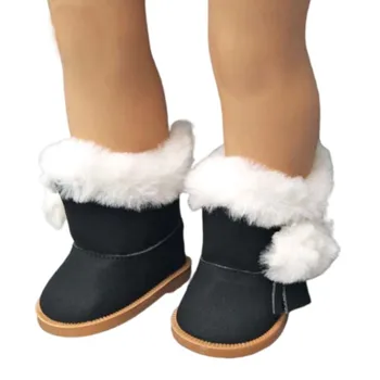 Cizme de blana se Potriveste pentru 18inch Fata Papusa 7cm Pantofi Papusa pentru 43CM Renăscut Baby Doll Pantofi Cizme de Iarna