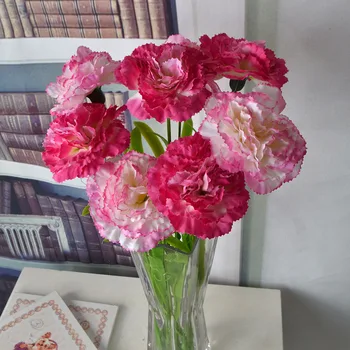 Singur Imitație de Flori Garoafe Ziua Mamei, Ziua Profesorului, Cadou de Casa Scena de Nunta Pânză de Mătase Aranjament de Flori Decor