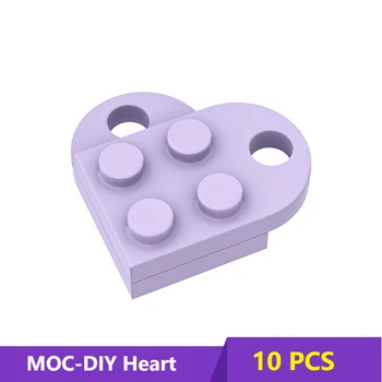 MOC bloc părți 3176 Inima Colier/breloc jucarii 2 x 2Heart-Multicolore în formă de Jucărie de Învățământ Cadou dropshipping 10BUC