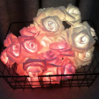 Floare trandafir Șir de Lumini de Interior, în aer liber DIY Lumini Decoratiuni pentru Mama de Ziua Îndrăgostiților, de Crăciun, Lumini Nunta de Basm Lampa