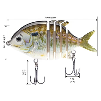 Bassdash Pomfret Greu Swimbaits 10cm 36.85 g Turnare Panfish Bluegill Momeală de Pescuit de Stiuca Walleye Pescuit