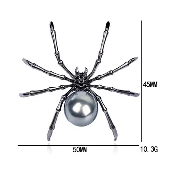 Exagerat de păianjen negru brosa accesorii unice insecte haine pentru animale de decorare cadou