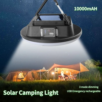 100W Reîncărcabilă Solar LED Camping Lampa de 10000mAH de la Distanță de Control Solar Portabil Lumina pentru Muncă în aer liber Lampa de Reparare Led 3 Reglaj