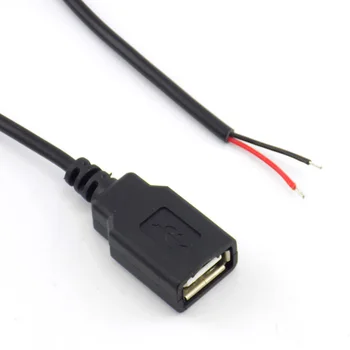 30cm 2 Pin 4 core USB 2.0 tip masculin Feminin Conector Jack de Putere de reparații de încărcare deta Cablu Cablu cablu Adaptor 5V t1