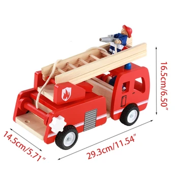 Lemn de Foc Camion cu Pompier Juca Figura Colorate Playset Pretinde Jucărie GXMB