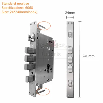 Smart Amprenta Parola Doorlock Speciale Îngropate Din Oțel Inoxidabil 6068 Corpul De Blocare Hardware Îmbunătățire Acasă Încuietori Mecanice