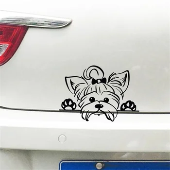 Yorkshire Terrier De Vinil Autocolant Decalcomanii Auto Decor , Catelus Cu Ochiul Yorkie Rasa De Câine De Companie Decal Pentru Cupa Laptop Decor