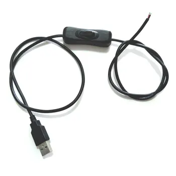1M 5V USB Buton Comutator Cablu de Extensie Conector Pentru Benzi cu LED-uri 2Pin 5050 3528 5630 2835