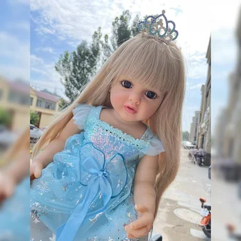 55CM Renăscut Baby Doll Betty Corp Plin de Silicon rezistent la apa Fată Copilul Papusa Printesa Realiste Sof Tactil de Înaltă Calitate
