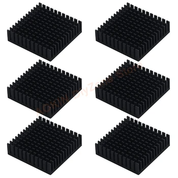 6Pcs Aluminiu Chipset Radiator de Răcire Radiator Fin 40mm x 40mm x 11mm Negru de Imprimanta 3D Piese