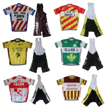 2019 nouă bărbați Ciclism Jersey maneci Scurte salopete pantaloni scurți Gel pad Haine de Ciclism bike wear jersey set ropa Ciclismo top kit