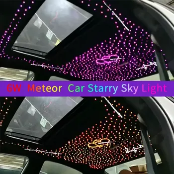 6W Meteor Auto LED Acoperiș de Stele Lumina de noapte Interior Auto Cerul Înstelat Stele Plafon lampă de iluminat cu Fibra Optica Lumina modificare Masina
