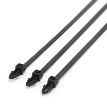 Ping 4.8X200 3.6X150 200 de Masina Cablu de Fixare a Legăturilor de Nylon, Auto Cablu Curea Împinge Muntele Sârmă Cravată Clema de Fixare Clemă negru