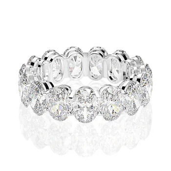 PANSYSEN Argint 925 5x7MM Oval Tăiat Simulat Moissanite Nunta de Diamant Inel de Logodna Lux Bijuterii Fine Inele pentru Femei