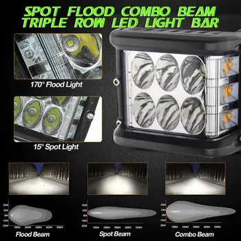 Mini Offroad Bar LED 12V 24V Square LED Lumina de Lucru pentru Masina Truct Barca Tractor 36W lumina Reflectoarelor cu LED-Bară de Lumină Farurile de Ceață li O6M0