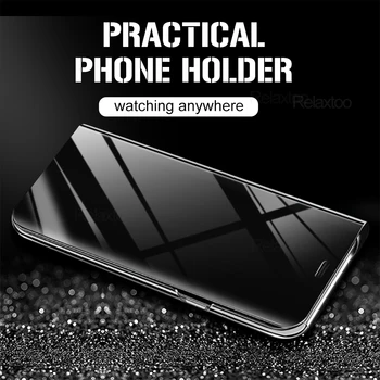 Smart Flip case Pentru Samsung Galaxy A23 Oglindă piele Stand de Telefon Acoperă Pentru Samsung A13 A23 A33 A53 A73 5G Suportul Caz Coque