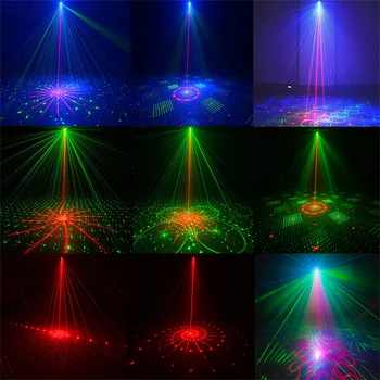 60 de Modele de LED-uri Lumina Disco de Crăciun Laser Proiector Lumina de Partid USB Reîncărcabilă RGB Lumina de Scena pentru Acasă DJ Spectacol de Halloween