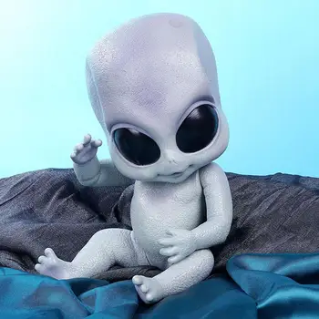 14 inch Alien Realist Copil Silicon Păpușă de Mână-Pictura detaliat Corp Plin de Silicon Vinil Străin Păpuși Jucării de Colectie Jucărie pentru Copii