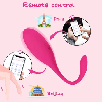 Glont Vibrator Jucarii Sexuale Bluetooth APP Portabil Dildo Vibrator Pentru Femei de la Distanță fără Fir Vibrator Chilotei Pentru Câteva Jucării pentru Adulți