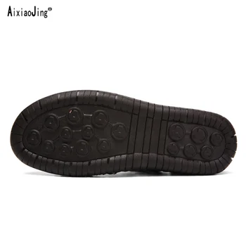 Vara sandale barbati din piele clasic Roman papuci de sport în aer liber pantofi de plaja cauciuc flip-flops drumeții mari dimensiuni 48 de sandale
