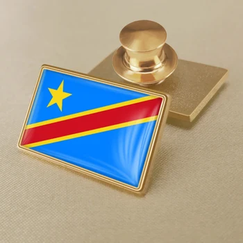 Stema Republicii Democratice Congo Harta Drapelul Național cu Emblema Brosa Insigne, Ace de Rever