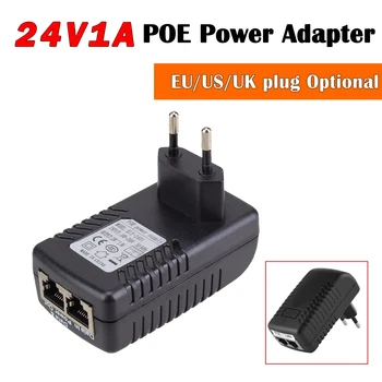 Injector POE 24V 1A sursă de Alimentare poE adaptor Ethernet Adapter NOI UE Mufa de Alimentare pentru camera de supraveghere video IP