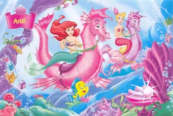 Disney Ariel Mica Sirena Printesa Fundalul Sub Marea Mermaid Fundal Fotografie Fetele Petrecere De Ziua Decor