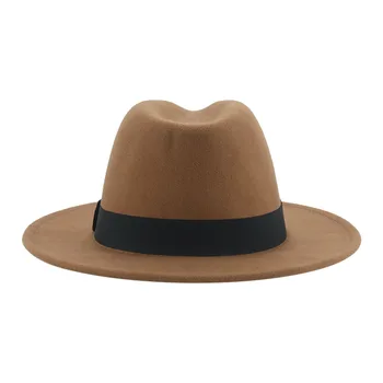Femei Pălării Pălării Panglică Band Panama Felted Pălării Casual Alb Negru Jazz Capace Margine Largă Bărbați Femei Pălării Noi Sombrero De Mujer