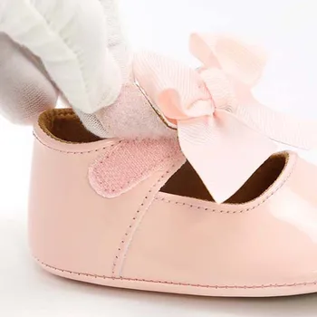 Fetita Pantofi de Printesa Pantofi pentru Sugari Copil Bowknot Non-alunecare Moale-Talpa Plat Primul Copil Walker Minunat Casual, Copii mici, Fete