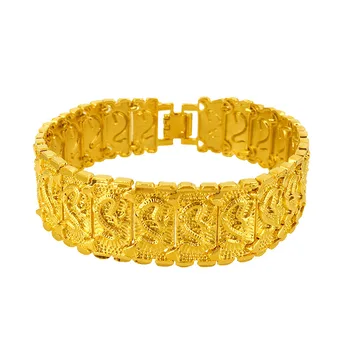 Bratara Nansha piele de aur arată Bratara din alama placat cu aur veritabil, iubitorii de ceas catarama brățară de placat cu aur