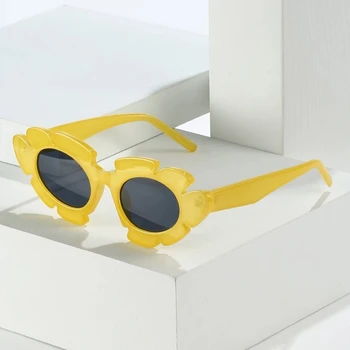 Moda Ochi de Pisică Culori Bomboane ochelari de Soare Femei Retro Designer de Brand Forma de Floare Ochelari de Oameni Trend Ochelari de Soare UV400