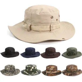 Camping de vara Junglă Pălărie Drumeții, Pescuit Capac Bărbați Găleată Pălării de Soare, Pălărie Militare Boonie Hat