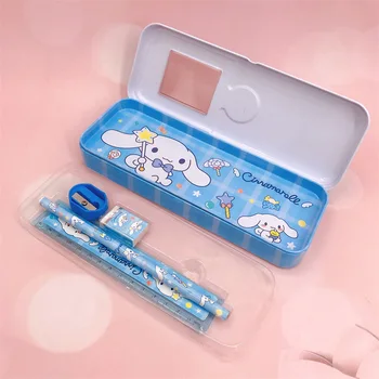 Sanrio Melodie Kuromi Pompom Purin Desene animate Creion-box Set pentru Elevii de Școală Primară Să Învețe Papetărie Cutie de Cadou de Desene animate