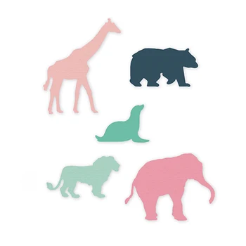 Noi Leu, Girafa, Urs Animale Zoo 2020 Tăiere a Metalelor, Matrițe, pentru DIY Scrapbooking și Luare de Card Decorative Relief Mucegai Fără Timbru