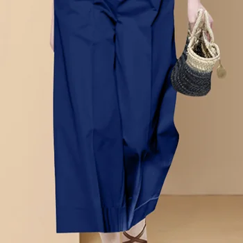 2022 Noua Moda De Primăvară De Toamnă Cu Două Seturi De Piese Pieptul Singur Imprimate Mâneci Lungi Tricou Topuri+De Înaltă Talie Pantaloni Drepte Costum