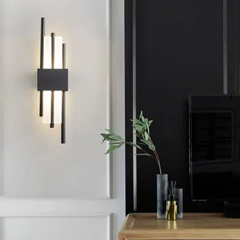 Minimalist Modern de moda upgrade Nordic light lux lampa de perete dormitor camera de zi acasă perete de fundal LED-uri lampă de perete