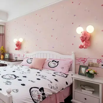 Cameră pentru copii Clasic de Desene animate Mickey Roz Decorate Lampă de Perete Modernă Dormitor Simplu Lampă de Noptieră Minunat Princess Room Lămpi
