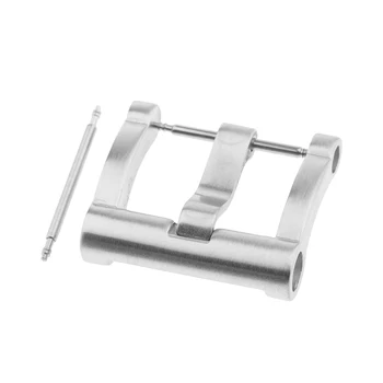 20mm Argint Încheietura Ceas Trupa Pin Cataramă de Periat Solide din Oțel Inoxidabil Curea Incuietoare