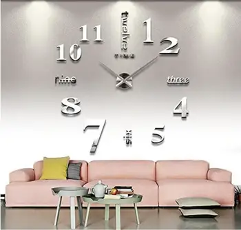 Dimensiuni mari de metal textura 3D DIY ceas de perete Europene cameră de zi în stil de moda de artă mut personalitate ceas creative ceas