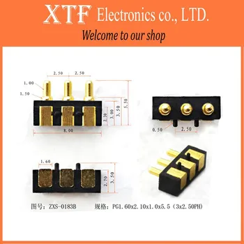 3PCS/Lot 3PIN Tangda pogo pin conector de Încărcare pin baterie de telefon Mobil de Primăvară sonda Conductoare ac Degetar test