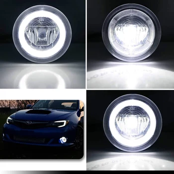 2 buc LED-uri Albe lumini de Zi lumini Ceață pentru 08-11 Subaru Impreza 08-12 Impreza WRX(nu STI) Inel DRL Conducere Lămpi