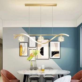 2022 Moderne Nordic CONDUS Lustra pentru Sufragerie Lampa Restaurant Iluminat Interior Insula de Bucatarie Decor Acasă Sticlă Perdeaua de Lumină