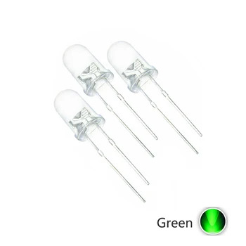 100buc/Lot 10 Culori 5MM LED Rotund Diodă emițătoare de Lumină Verde/Galben/Albastru/Alb/Rosu/Alb Cald/Portocaliu/Mov/Roz/Galben LED Verde Kit