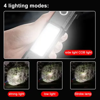 Lanterna LED-uri Lanterna Lumina Impermeabil de Urgență de Auto-Salvare de TIP C USB Reîncărcabilă Lampă de Mână