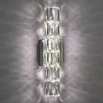 Cristal de lux Dormitor cu LED-uri Lămpi de Perete Iluminat Interior Crom Sticlă, Candelabre, Corpuri de iluminat Modern pentru Camera de zi TV de Fundal Lumini de Perete