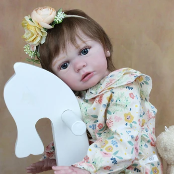 60CM 3D Pielea Vene Vizibile Renăscut Baby Girl Terminat Tayra Păpușă de Cârpă Corpul Jucărie Moale din Silicon Printesa Copilul în Viață Bebe