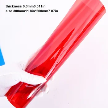 DIY Transparente din PVC Foaie de Colorat Foaie în Mărime de 300*200 mm Grosime 0,3 mm, 3 buc/lot