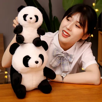 18-26cm Minunat să stăm Big Panda Jucărie de Pluș Drăguț Realiste Alb Panda Animale de Pluș Drăguț Papusa Moale pentru Copii Cadou de Ziua de nastere