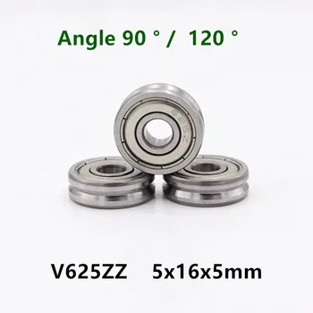 20buc V625ZZ V canelate îndreptat ghid de rulmenți de roată V625 /90 /120 V groove scripete roller-bearing 5x16x5 mm